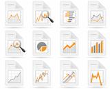 Statistics and analytics file icons