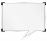 Whiteboard shaped as speech bubble
