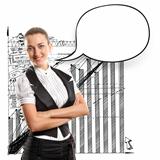 Business Woman With Speech Bubble