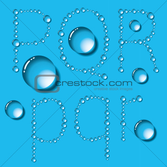Water Drops Letters