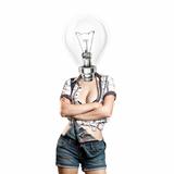 Lamp Head Woman