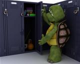 tortoise with school locker