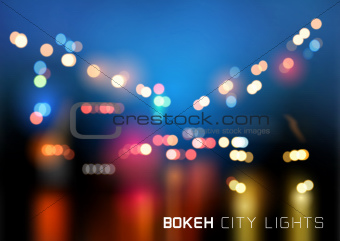 Bokeh Vector Night Lights