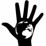 The hand and the globe