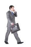 Young businessman with briefcase