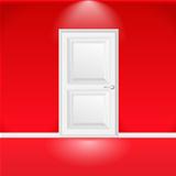 White Door in Red Wall