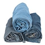 Stack of rolled jeans 