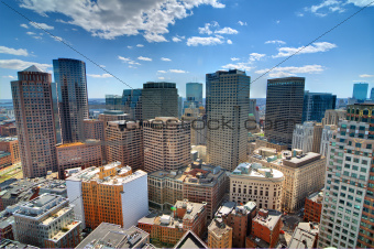 Downtown Boston Aerial View