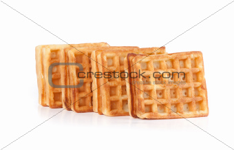 Heap of the Waffles on white