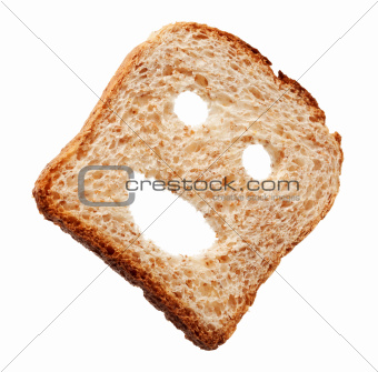 Happy bread slice