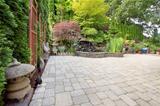 Backyard Asian Inspired Paver Patio Garden