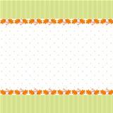Abstract autumn leaf seamless pattern greeting card