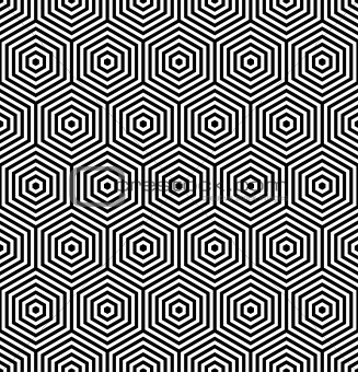 Hexagons seamless texture. Geometric pattern.