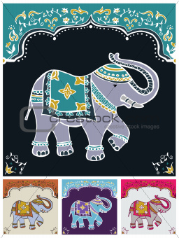 Festive typical indian elephant 