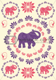 Festive typical indian elephant background