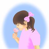 Little Girl with Ice Cream