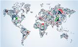 Property service icons World map
