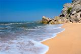 deserted beach in summer Crimea
