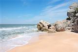 deserted beach in summer Crimea