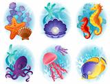 Sea animals icons