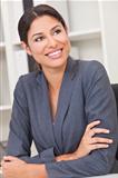 Happy Smiling Hispanic Businesswoman Woman 