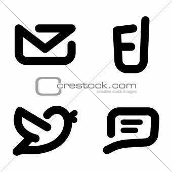 Minimalistic contact icons