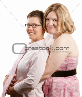 Lady Holding Lover From Behind