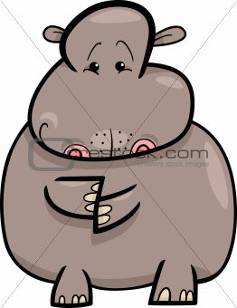 Hippo or Hippopotamus Cartoon