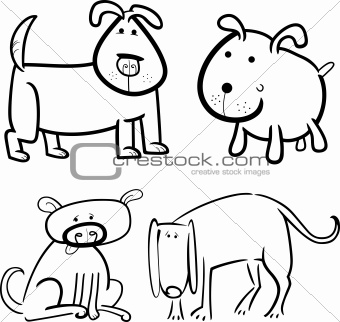 dogs or puppies for coloring