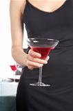 woman hand with red cocktail