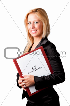 Businesswoman looking for a new job