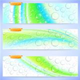 Abstract Banners With Waterdrops