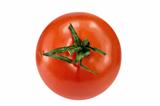 Ripe tomato on white background