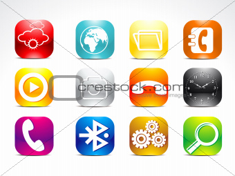 abstract colorful mobile icon