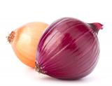Red and gold onion bulbs