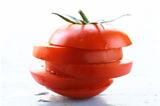fresh ripe sliced tomato on the table