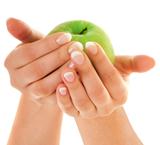 Apple in beautiful hands
