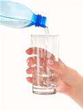 Fresh clean water from bottle
