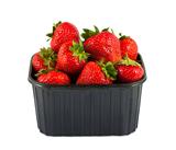 Plastic tray with strawberries