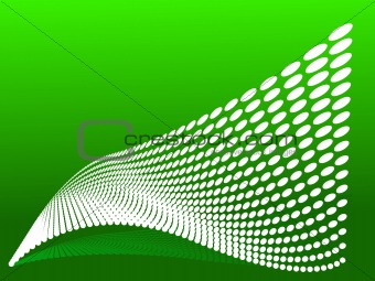 Vector tile wave on green background