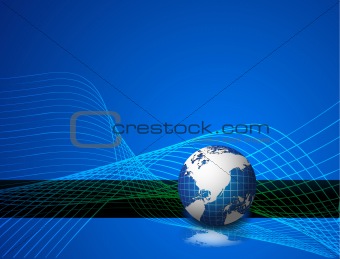 vector of World background, continents in net