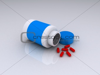 Bottle with some pills