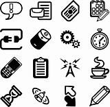 Mobile Phone Applications GUI Icon Series Set