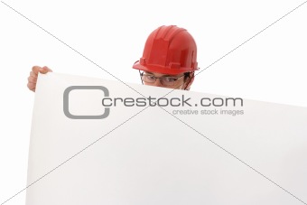 Engineer, showing a white paper