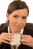 Businesswoman with a cup of coffee