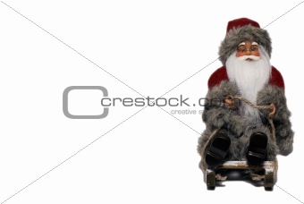 Santa Claus on sledge - front - right side