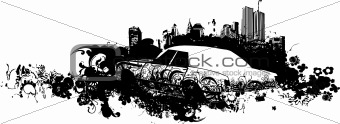 Cityscape car illustration