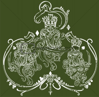 3 kings skulls illustration