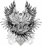 Grunge wings illustration