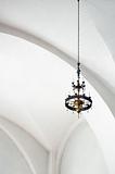 hanging chandelier in church